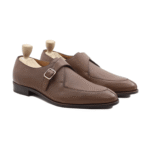 Hanalei Brown Leather Single Monk Strap Shoes