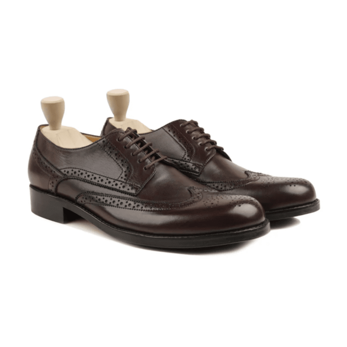 Herrin Dark Brown Leather Derby Shoes