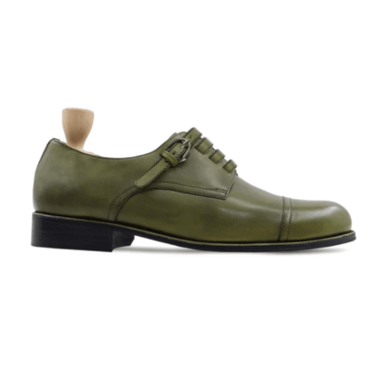 Joliet Green Leather Derby Shoes