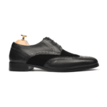 Kansas Black Kid Suede Derby Shoes
