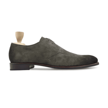 Lebanon Charcoal Grey Kid Suede Derby Shoes