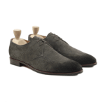 Lebanon Charcoal Grey Kid Suede Derby Shoes