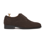Liberal Dark Brown Kid Suede Derby Shoes