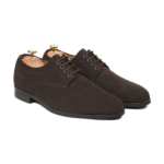 Liberal Dark Brown Kid Suede Derby Shoes