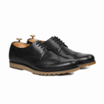 Lisle Black Leather Derby Shoes