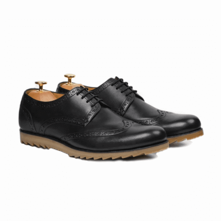 Lisle Black Leather Derby Shoes
