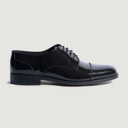 Logan Black Patent Leather Derby Shoes