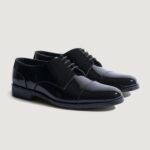 Logan Black Patent Leather Derby Shoes