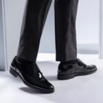Logan Black Patent Leather Derby Shoes