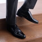 Logan Black Patent Leather Derby Shoes