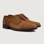 Logan Brown Nubuck Leather Derby Shoes