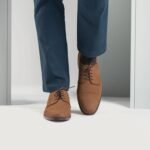 Logan Brown Nubuck Leather Derby Shoes