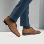 Logan Brown Nubuck Leather Derby Shoes