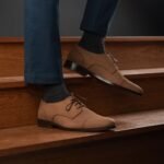 Logan Brown Nubuck Leather Derby Shoes