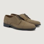 Logan Brown Nubuck Leather Derby Shoes - StudGuard