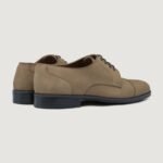 Logan Brown Nubuck Leather Derby Shoes - StudGuard