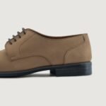 Logan Brown Nubuck Leather Derby Shoes - StudGuard
