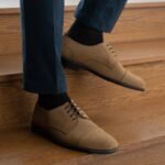 Logan Brown Nubuck Leather Derby Shoes - StudGuard