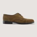 Logan Brown Suede Leather Derby Shoes - StudGuard