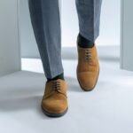 Logan Brown Suede Leather Derby Shoes - StudGuard