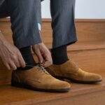 Logan Brown Suede Leather Derby Shoes - StudGuard