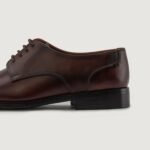 Logan Burnished Brown Leather Derby Shoes