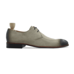 Lombard Steel Grey Kid Suede Derby Shoes