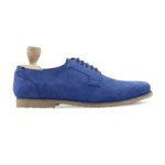 Meriden Blue Kid Suede Derby Shoes
