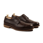 Muncie Dark Brown Leather Derby Shoes
