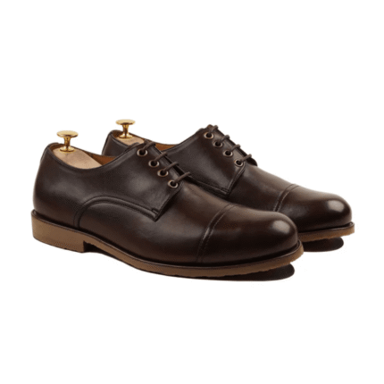 Muncie Dark Brown Leather Derby Shoes
