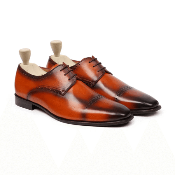 Norwich Tan Leather Derby Shoes