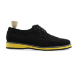 Ocala Black Kid Suede Derby Shoes