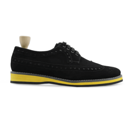 Ocala Black Kid Suede Derby Shoes