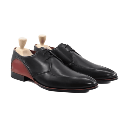 Ontario Black Leather Derby Shoes