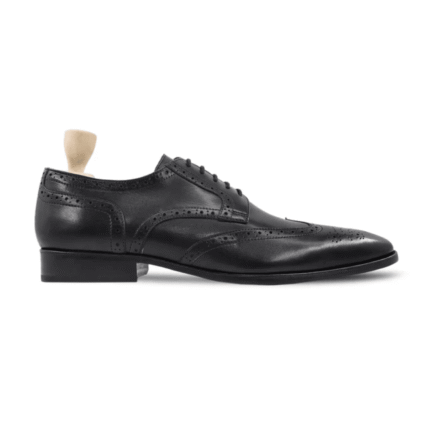 Oregon Black Leather Derby Shoes