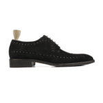 Peoria Black Kid Suede Oxford Shoes