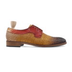 Riverside Multicolor Hand Woven Leather Derby Shoes