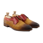 Riverside Multicolor Hand Woven Leather Derby Shoes