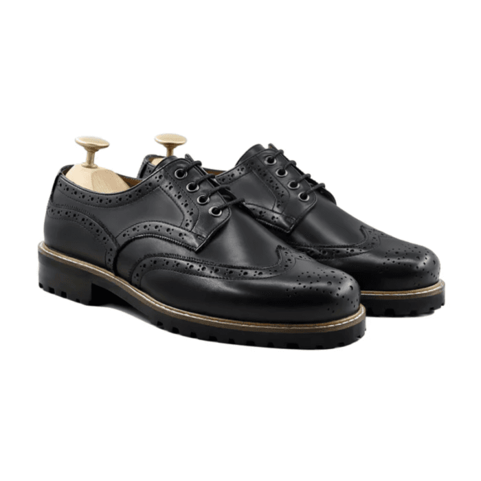 Foster - Men's Black Calf Leather Derby Shoe