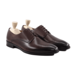 Salinas Burnished Dark Brown Leather Derby Shoes