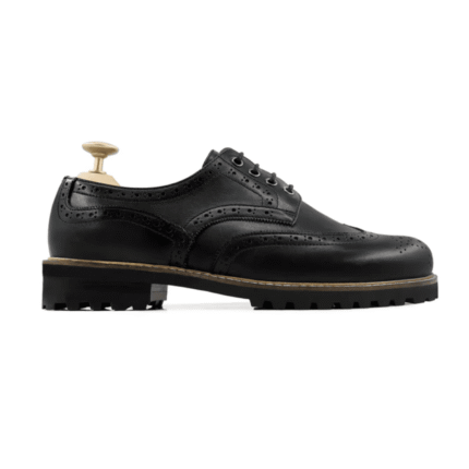 Sarasota Black Leather Derby Shoes