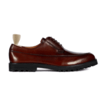 Skokie Reddish Brown Leather Derby Shoes