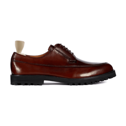 Skokie Reddish Brown Leather Derby Shoes
