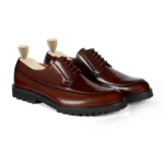 Skokie Reddish Brown Leather Derby Shoes