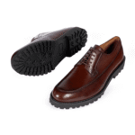 Skokie Reddish Brown Leather Derby Shoes