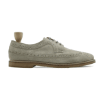 Stamford Steel Grey Kid Suede Derby Shoes