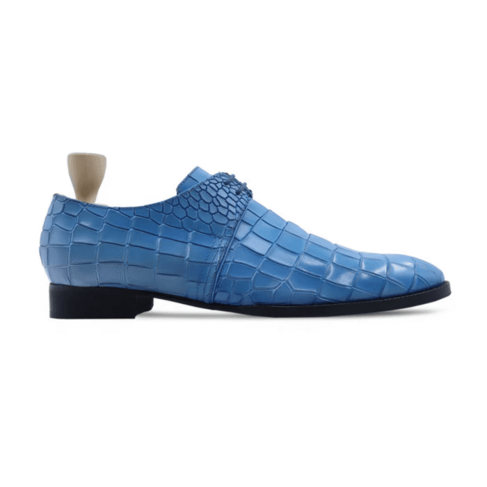 Stratford Blue Leather Derby Shoes
