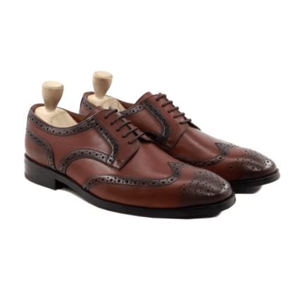 Wabash Brown Burgundy Leather Derby Shoes