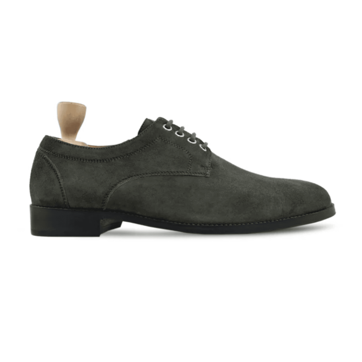 Windsor Grey Kid Suede Derby Shoes