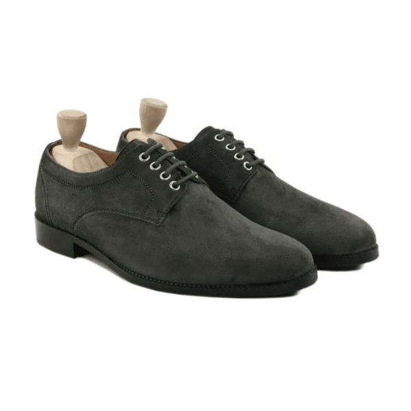 Windsor Grey Kid Suede Derby Shoes